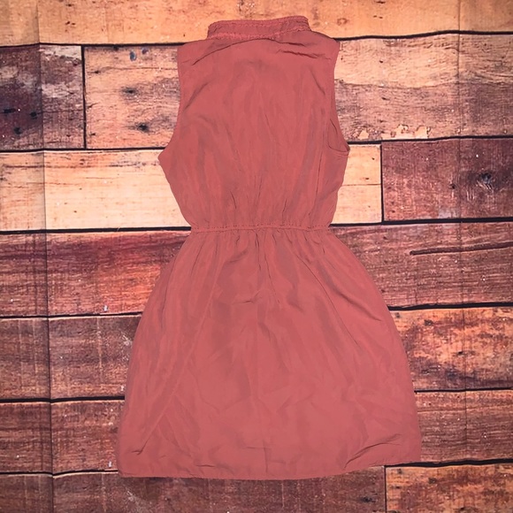 Forever 21 Peachy Silk Dress Sz Small (B) - Picture 4 of 5